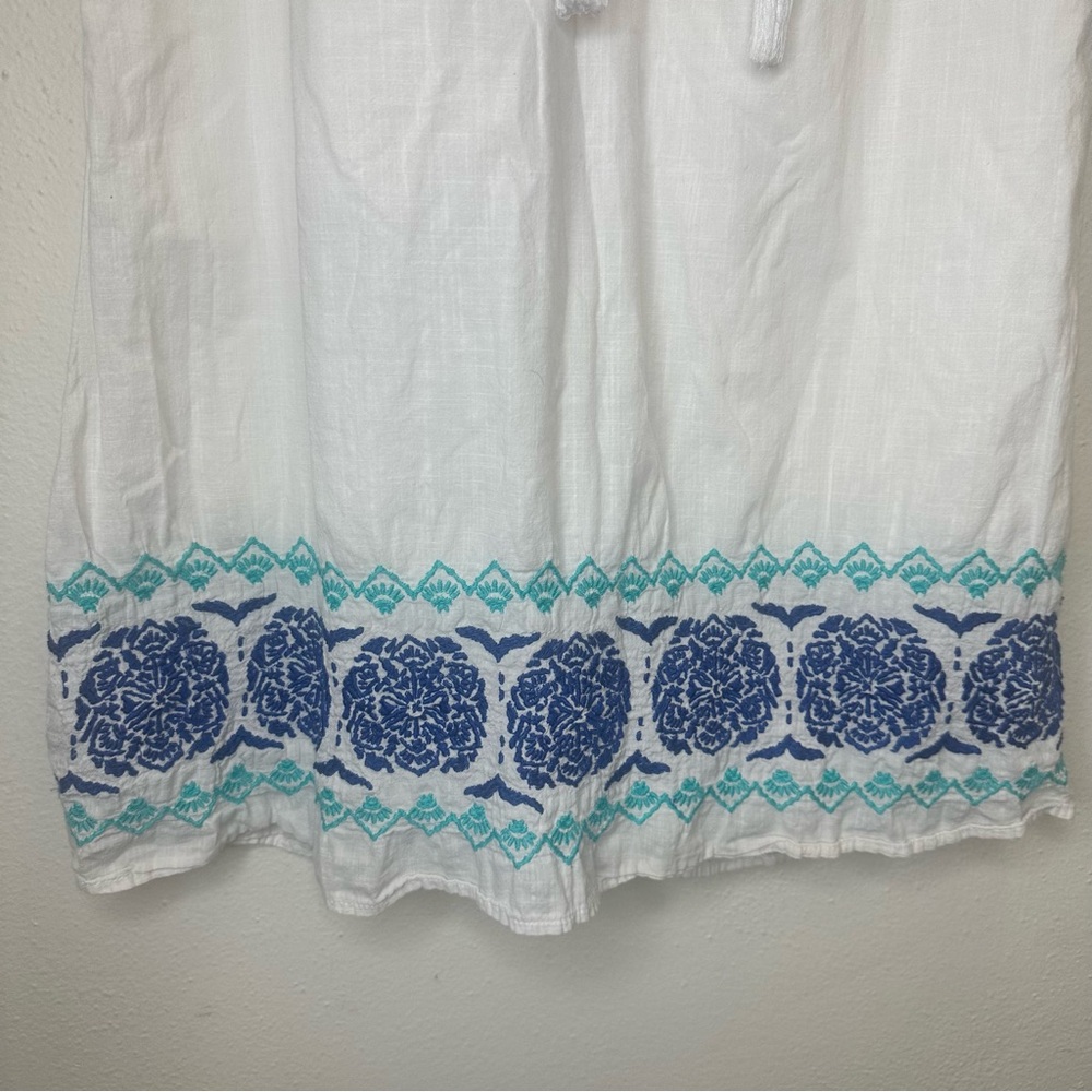 Vineyard Vines Medallion Popover White & Blue Dress Size XSmall - Picture 8 of 15